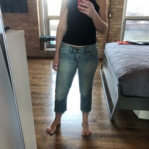 Free People Boyfriend Jean with a Raw Hem